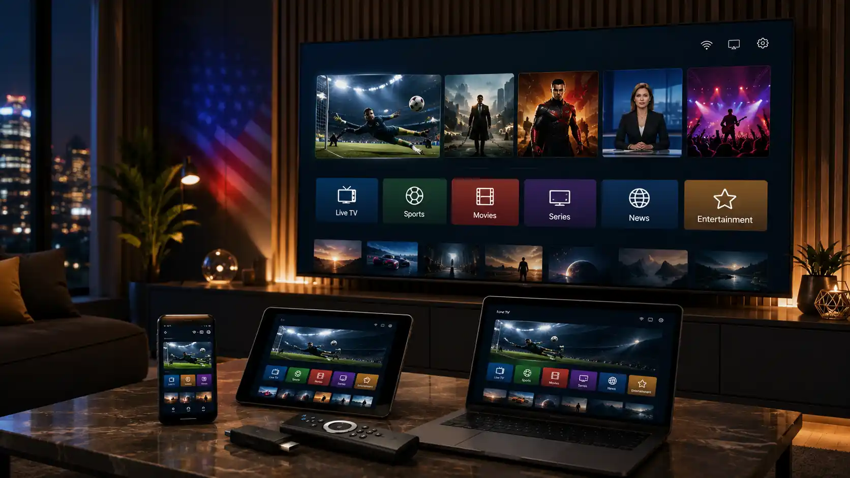 IPTV USA guide for reliable streaming on Firestick, Smart TV, mobile, tablet and laptop