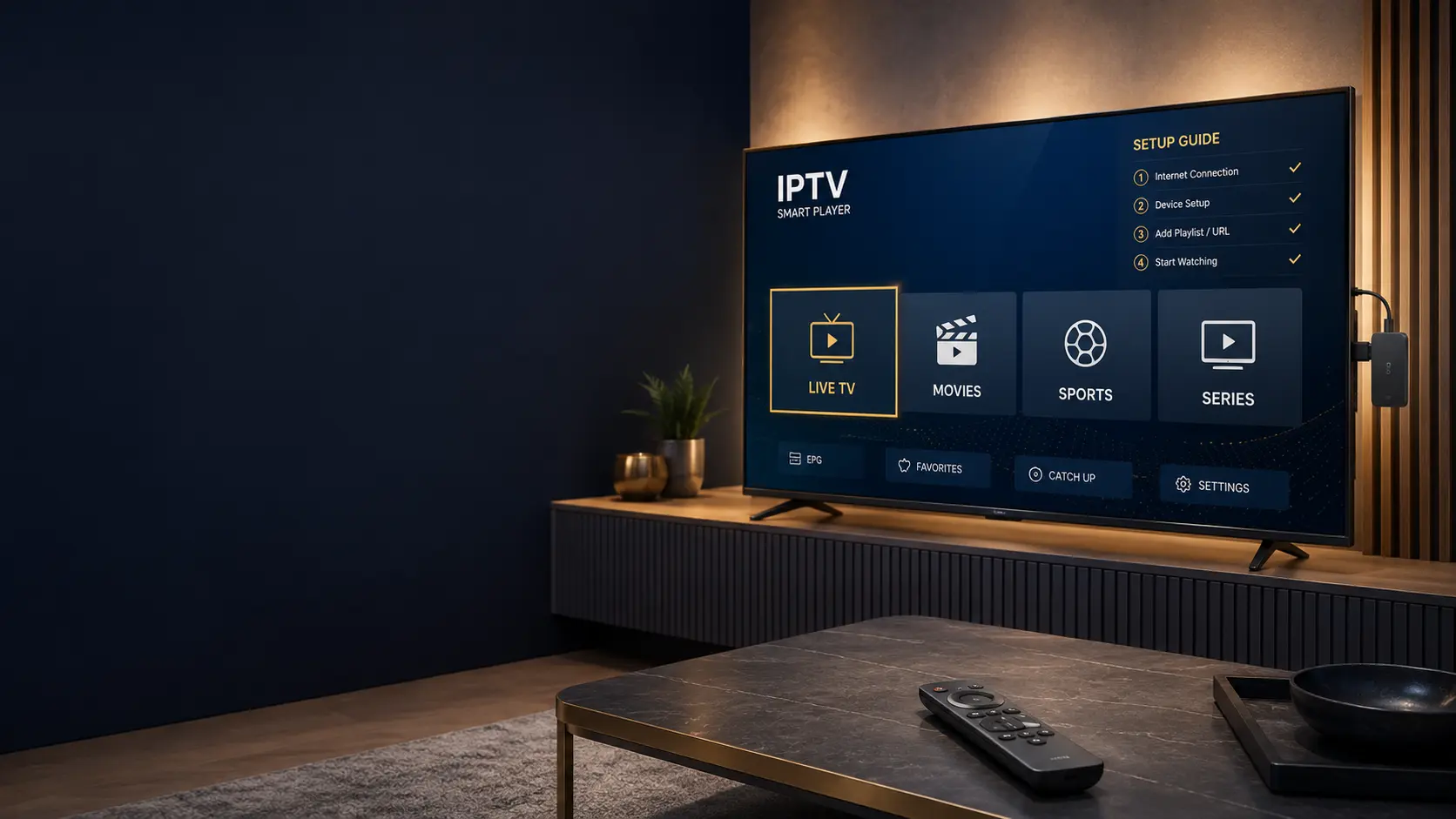 IPTV setup on Firestick and Fire TV in 2026 with IPTVcrowds for live TV sports movies and series
